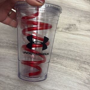 Under Armour Gordon Sinclair 16Oz BPA Free Clear Logo Tumbler with Red Straw